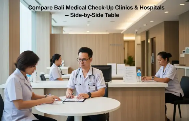 Compare Bali Medical Check-Up Clinics & Hospitals — Side-by-Side Table